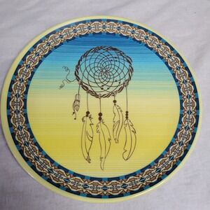 Pendleton Melamine Lunch Plate Dreamcatcher Southwestern Blue Yellow
